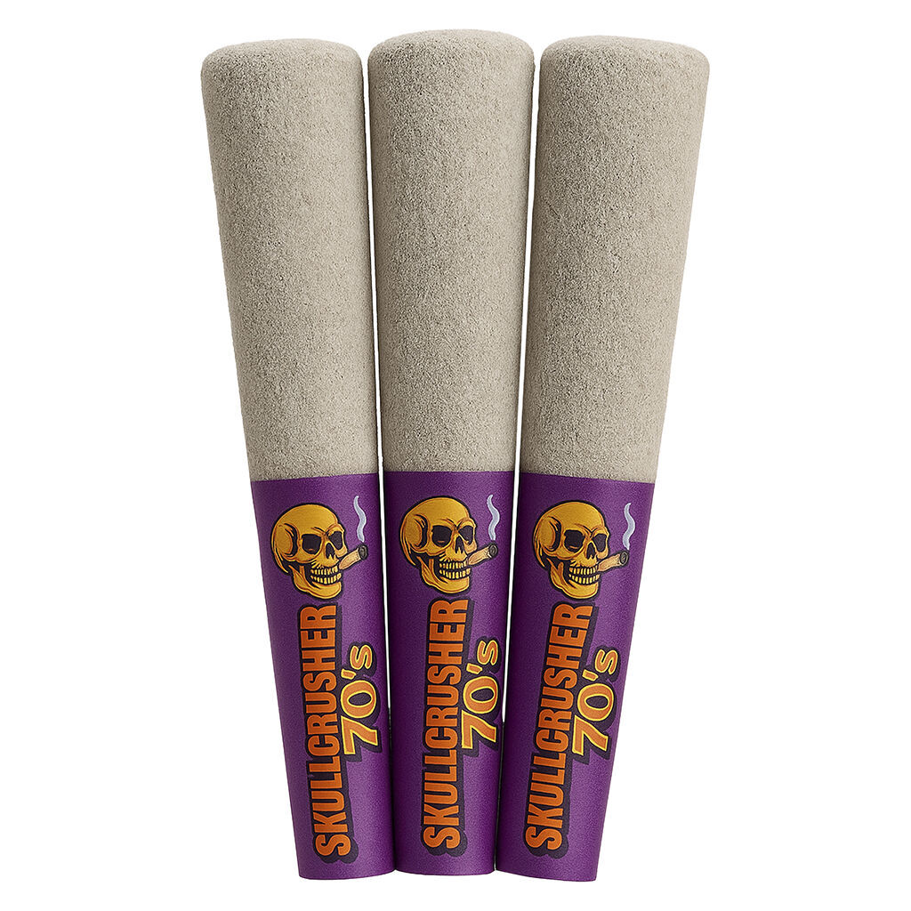 Skullcrusher 70's by RAD - Iced Raspberry - Quad Diamond Infused Pre-Roll - Indica - 3x0.45g