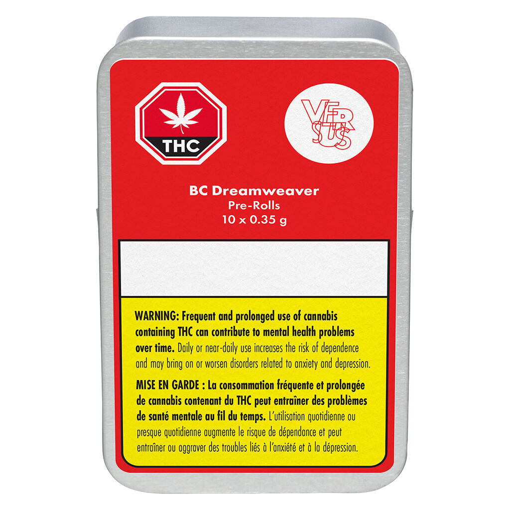 Verse Originals - BC Dreamweaver Pre-Roll Indica - 10x0.35g