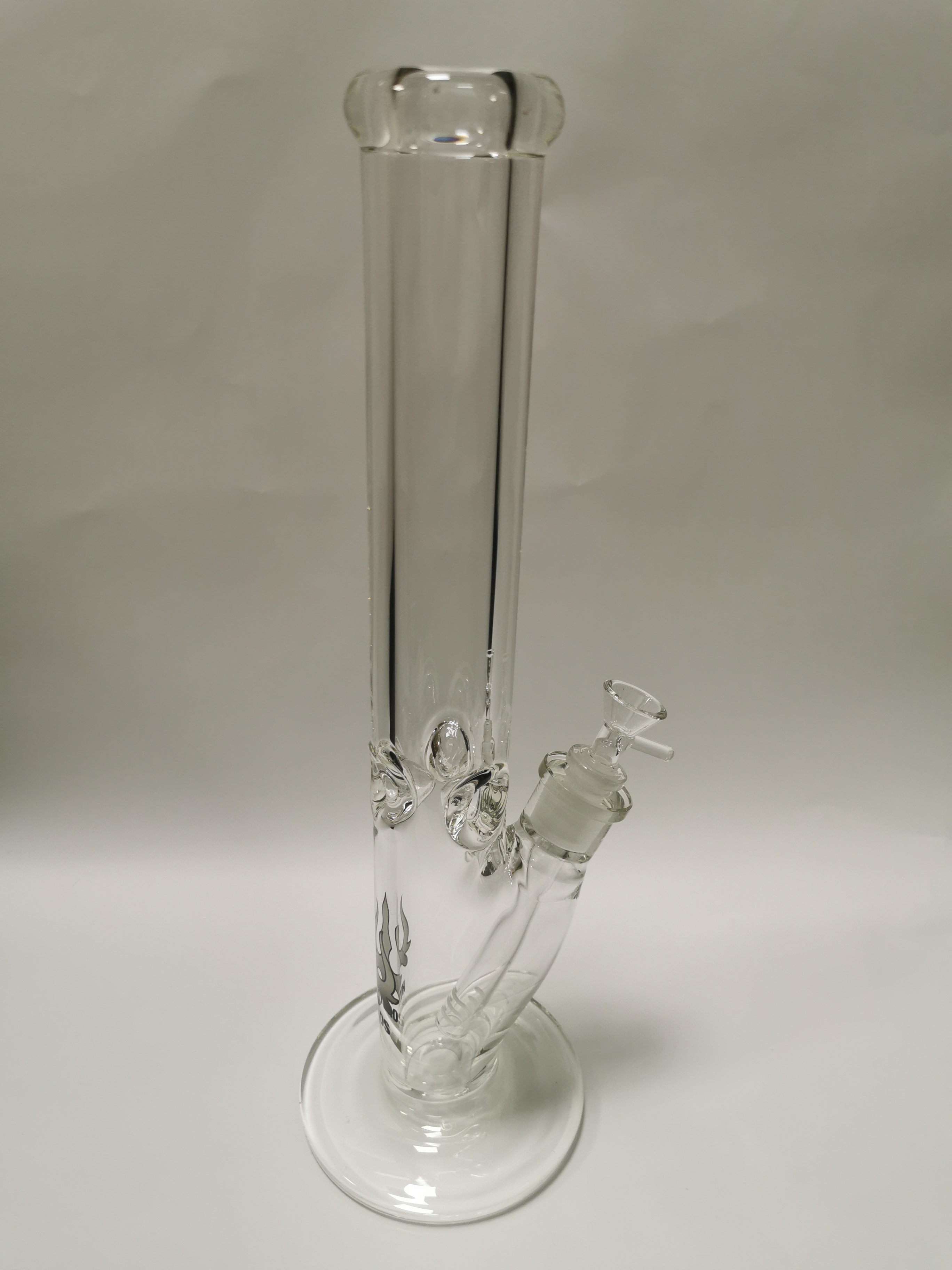 Hydros Glass Bong - 16inch Clear With Black Font
