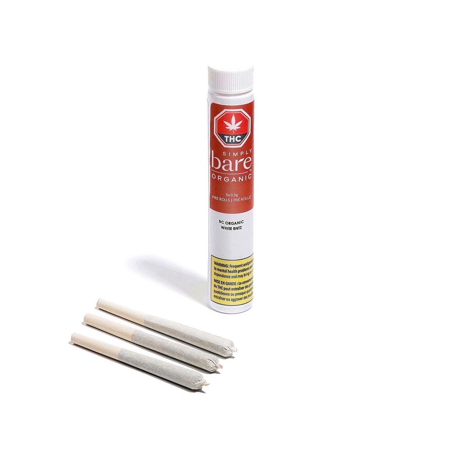 Simply Bare - BC Organic White Rntz Pre-Rolls - 3x0.5g