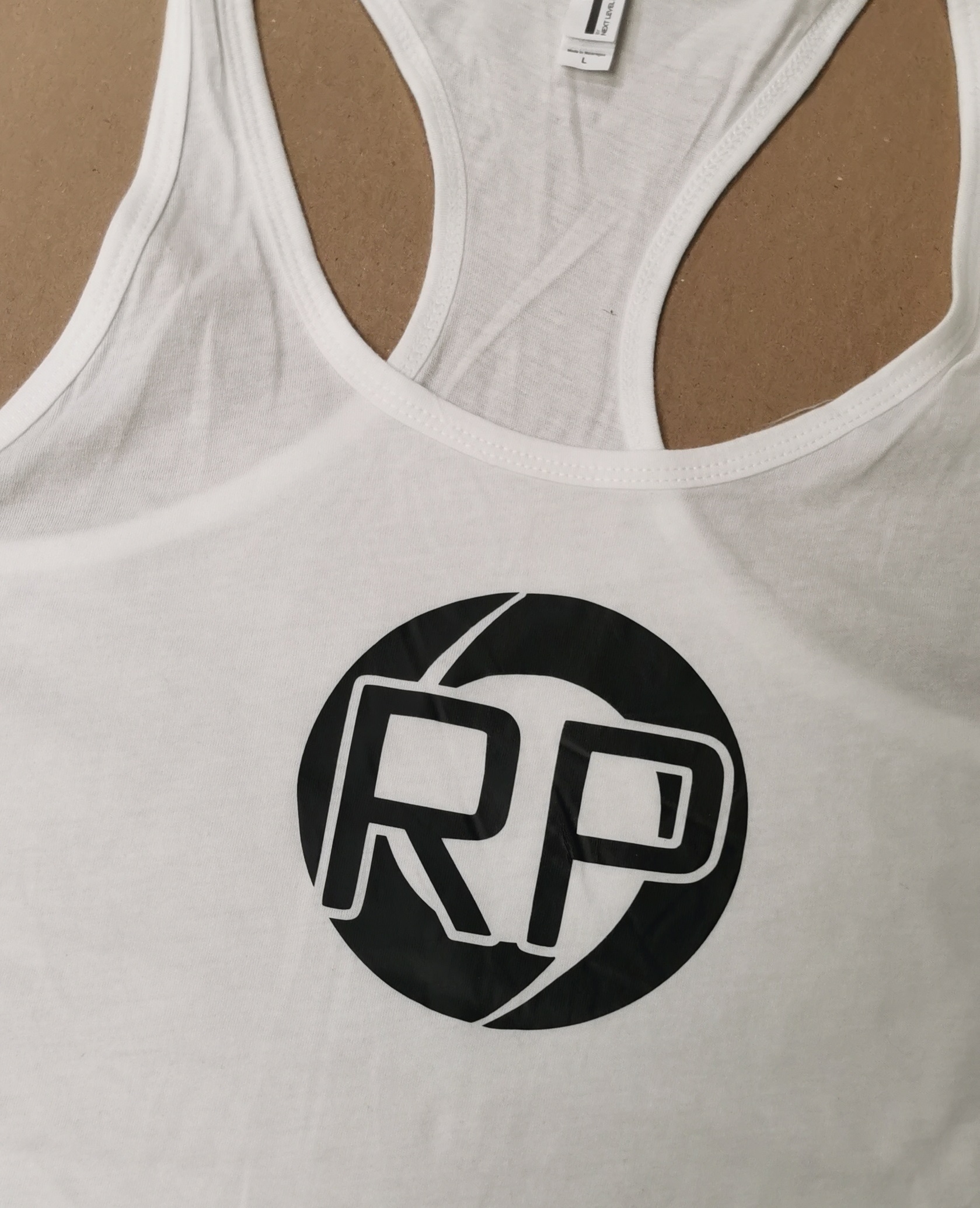 Rightpuff Ladies Tank - White - Circle Logo - Large
