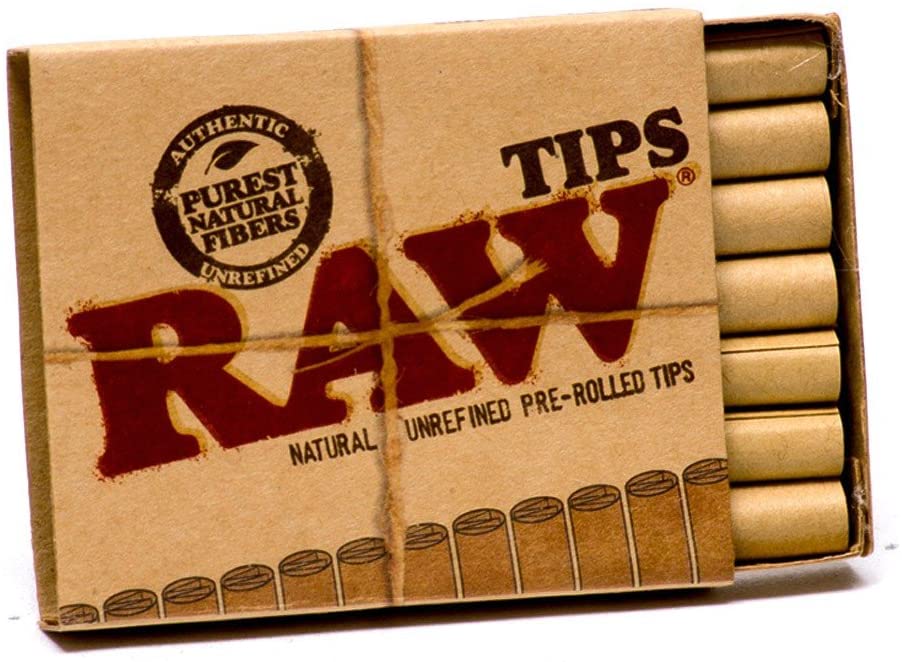 RAW - Natural Unrefined Pre-Rolled Tips - 21/Pack
