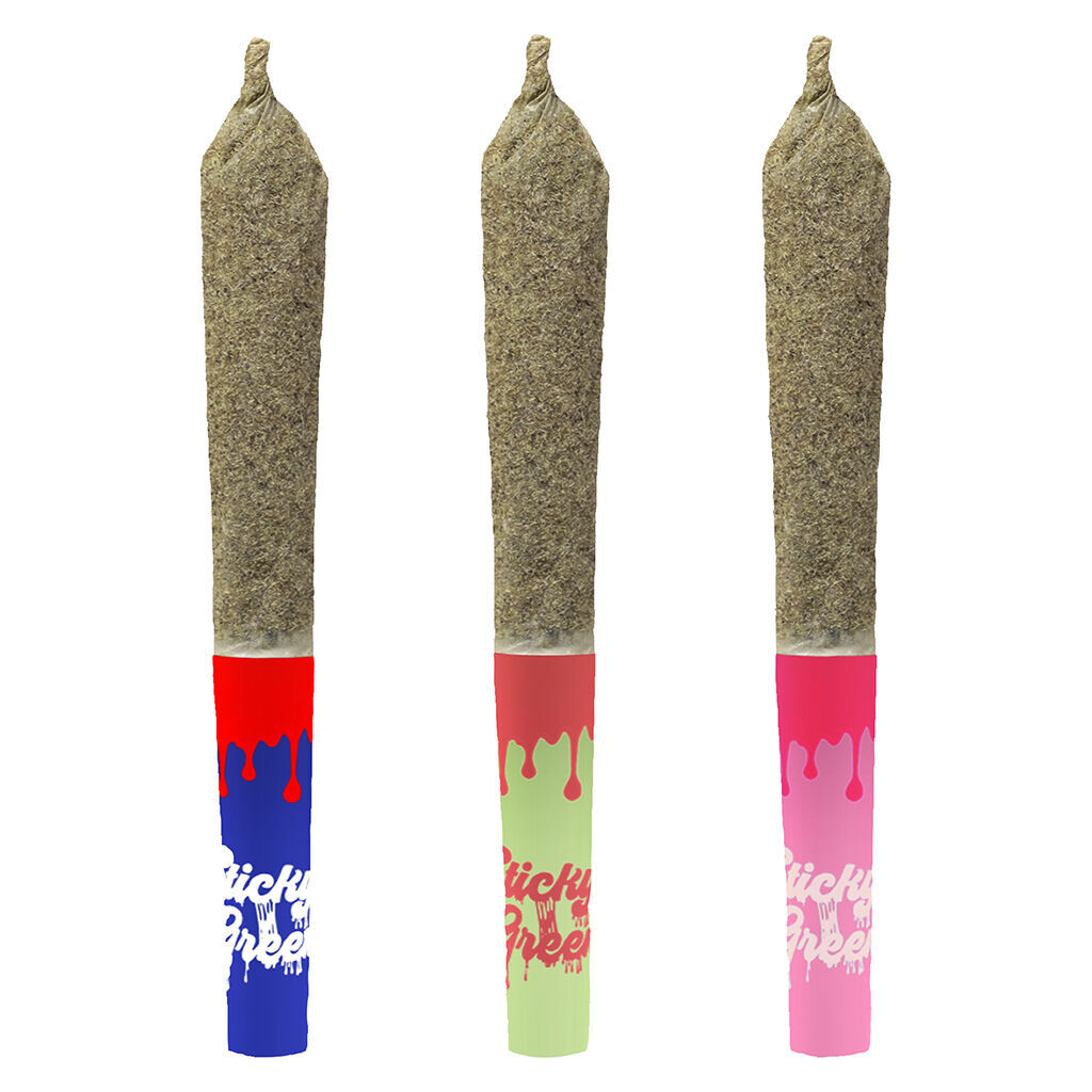 Sticky Greens - Tasty Trio Vol2 - Kief Coated Infused Pre-roll Multipack - Hybrid - 3x0.5g