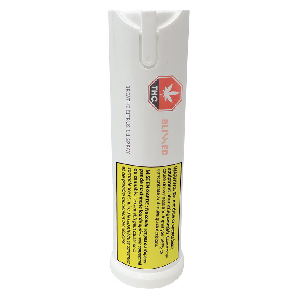 Blissed - Breathe Citrus 1:1 Spray - Hybrid - 4ml