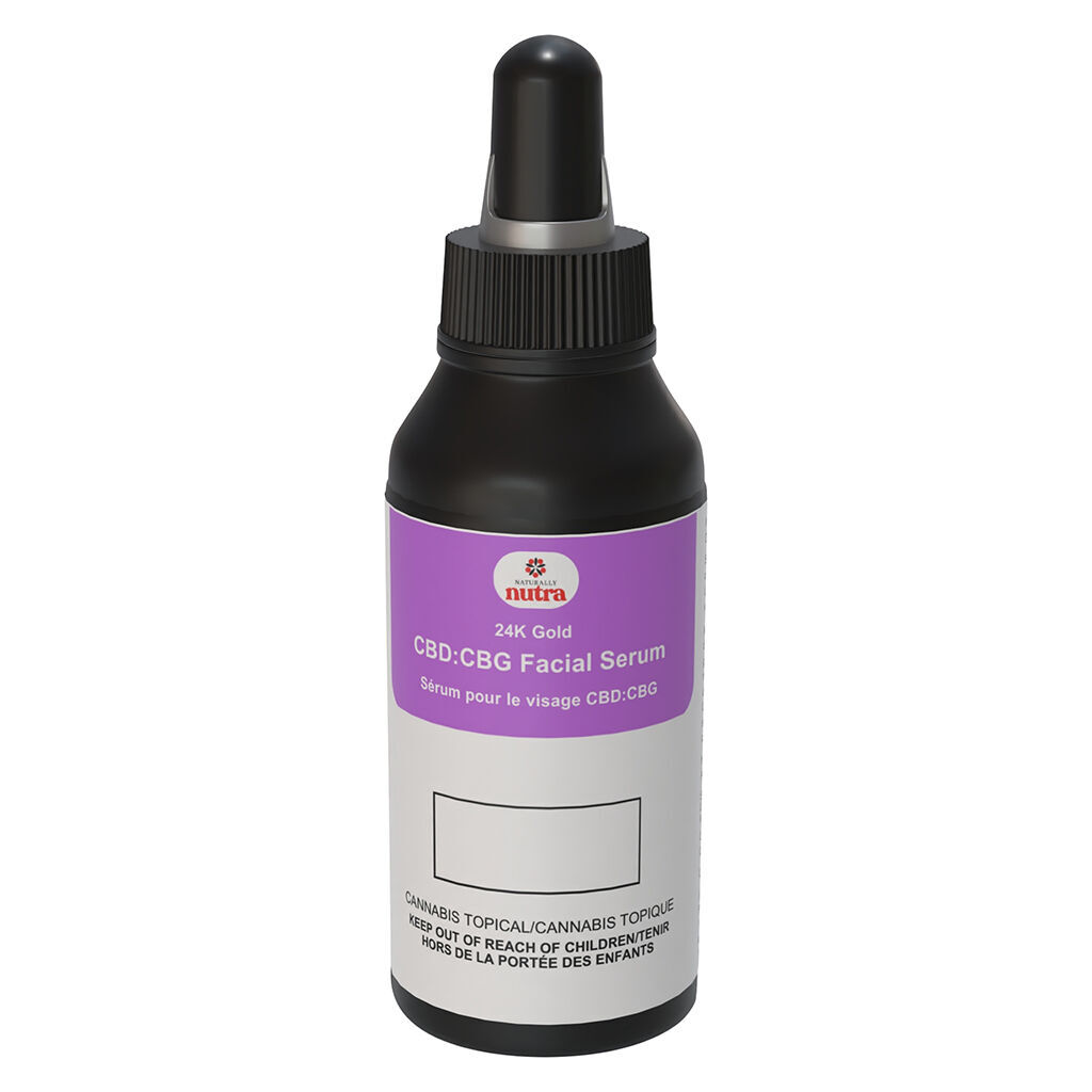 Naturally Nutra - 24k Gold CBD:cbg Facial Serum - Hybrid - 30g