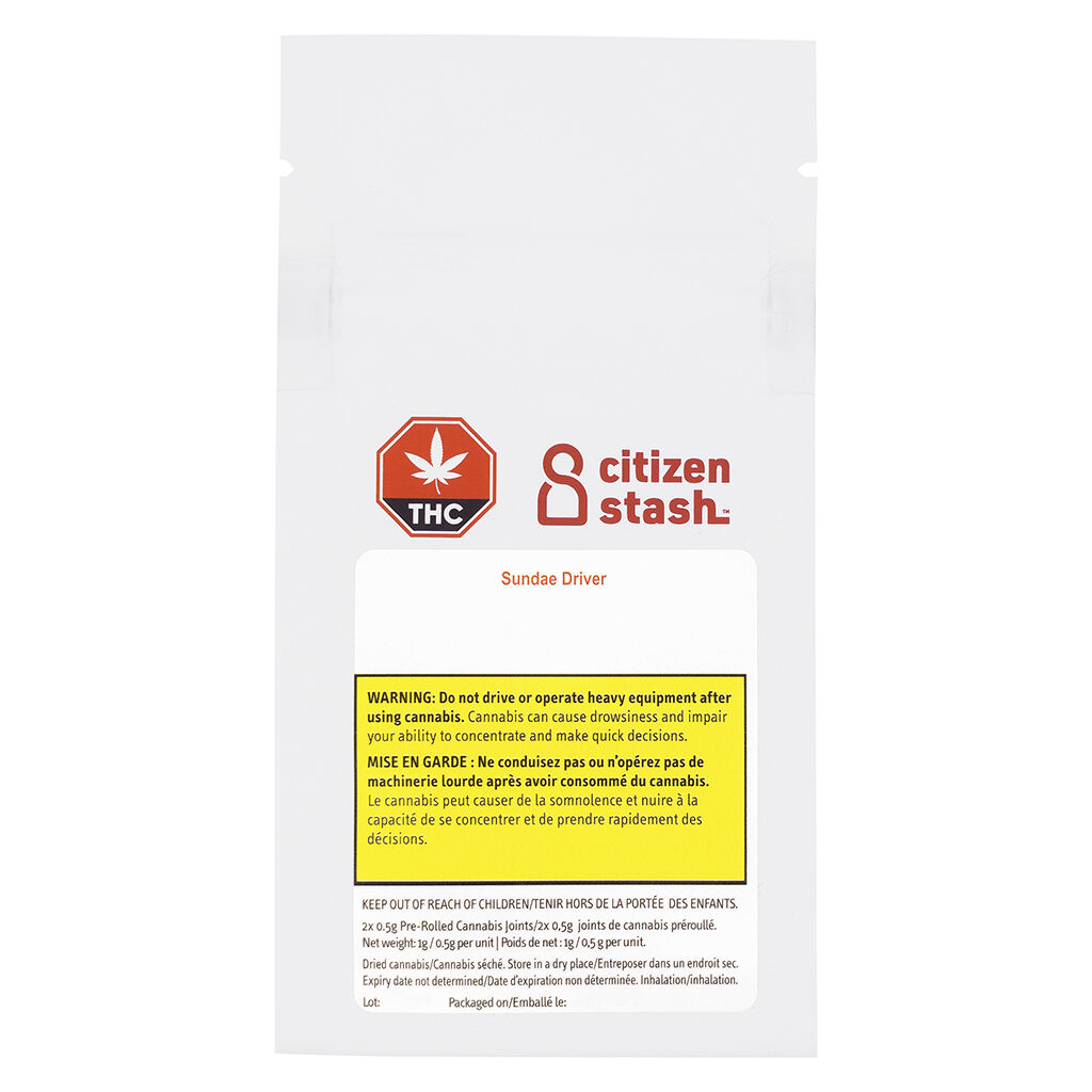 Citizen Stash - Sundae Driver Pre-Roll - Hybrid - 3x0.5g