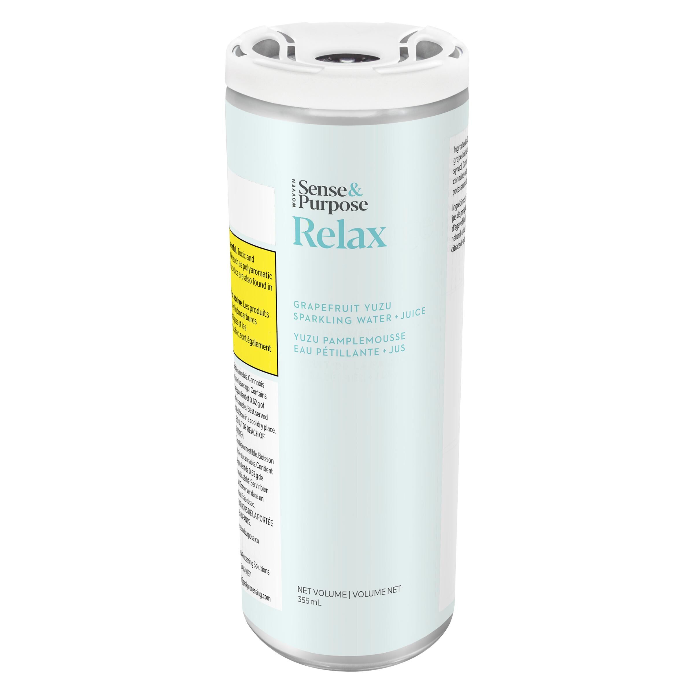 Sense & Purpose - Relax: Grapefruit Yuzu Sparkling Water & Juice - Hybrid - 355ml