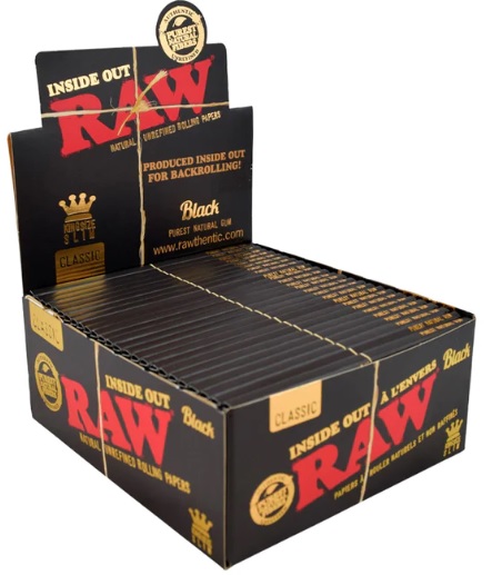 RAW - Inside Out - Black Kingsize Slim