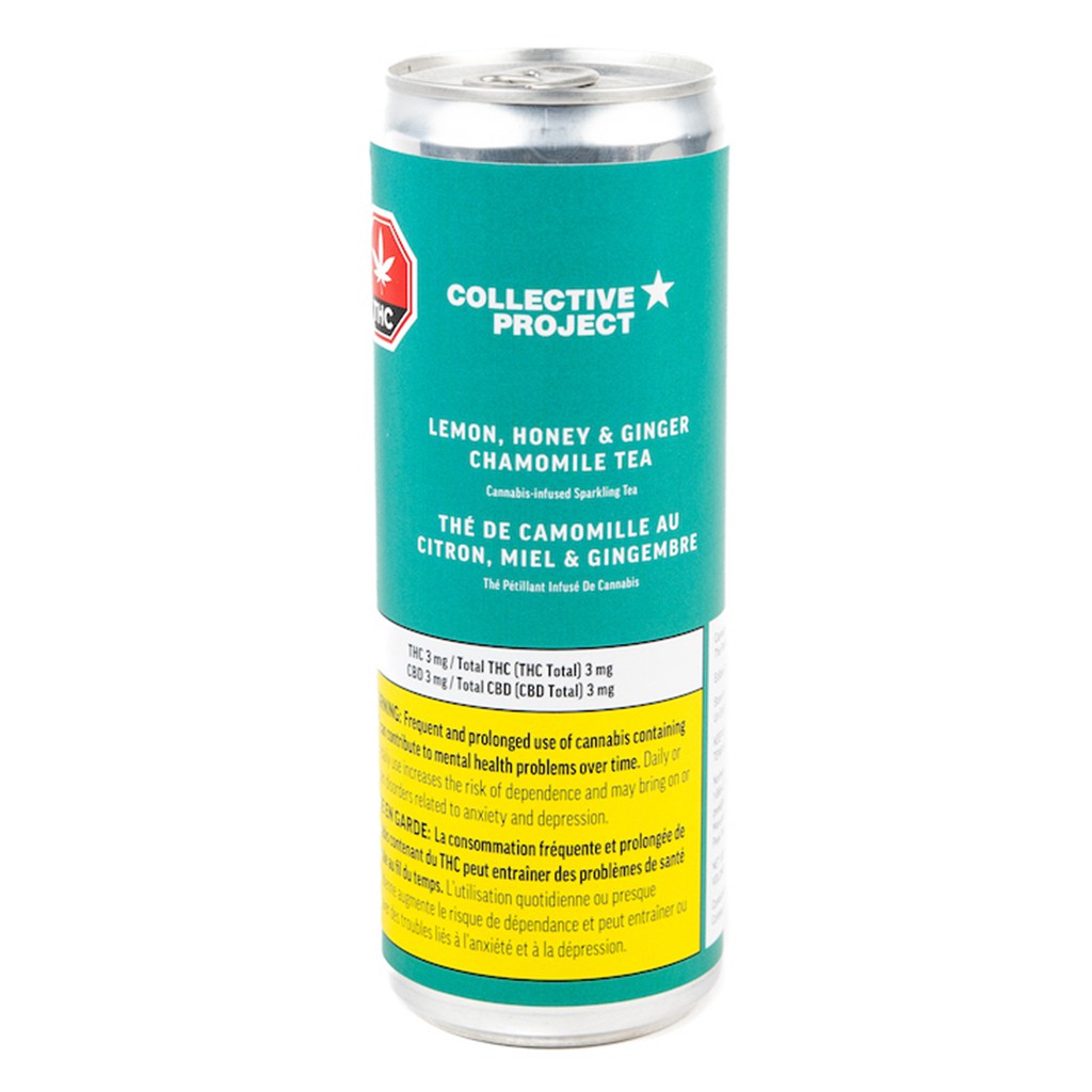 Collective Project - Lemon, Honey & Ginger Chamomile Sparkling Tea Blend - 1x355ml
