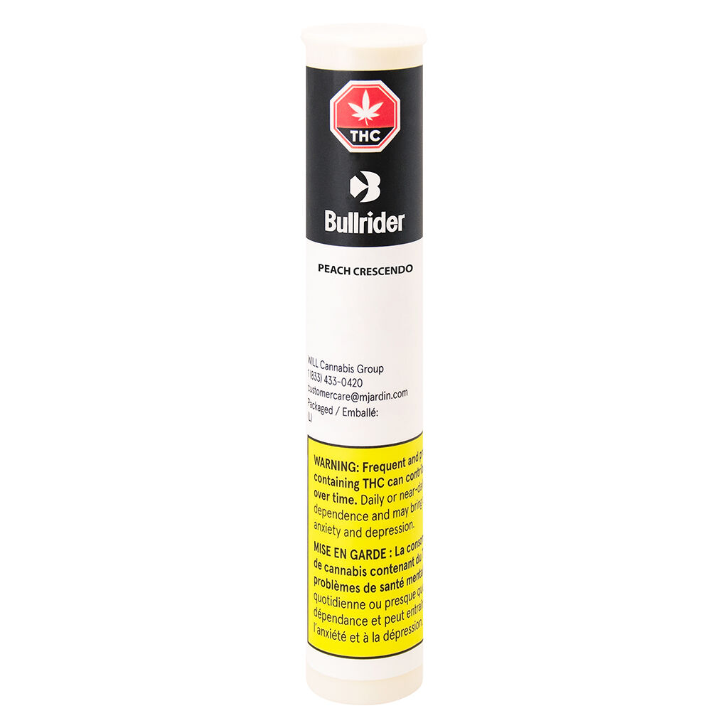 Bullrider - Peach Crescendo Pre-Rolls - Hybrid - 1x1g
