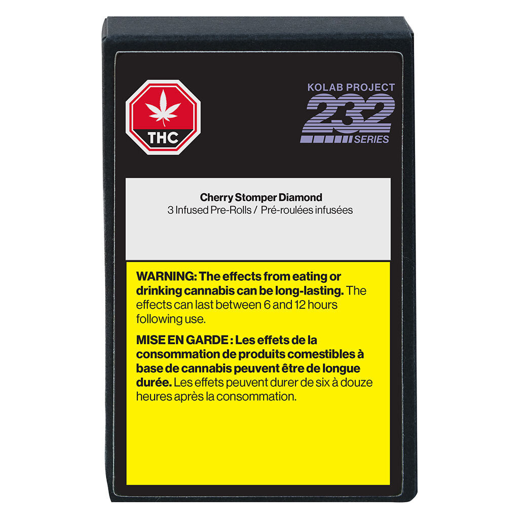 Kolab Project - 232 Series Cherry Stomper Diamond Infused Pre-Rolls - Sativa - 3x0.5g