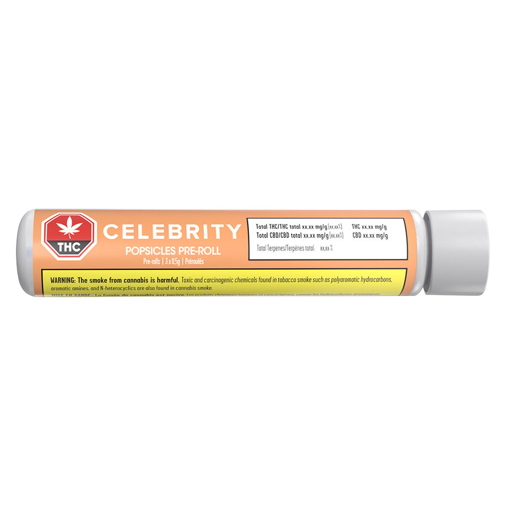 CELEBRITY - Popsicles Pre-Roll - Sativa - 3x0.5g