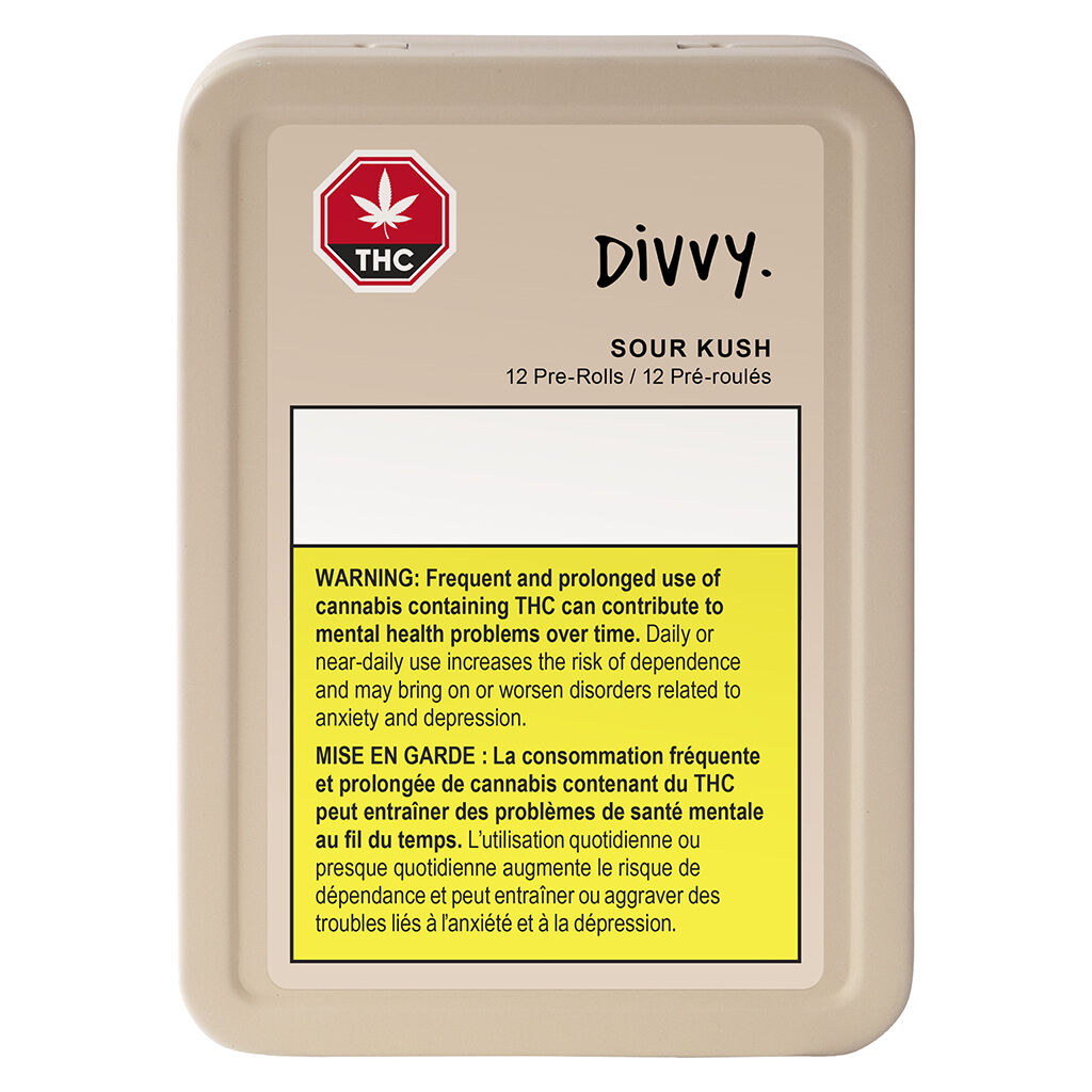 Divvy - Sour Kush Pre-Roll 12x0.35g - Divvy - Sour Kush Pre-Roll - 12x0.35g