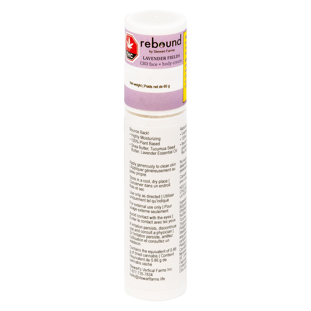 Rebound by Stewart Farms - Lavender Fields Face & Body Cream - Indica - 60g