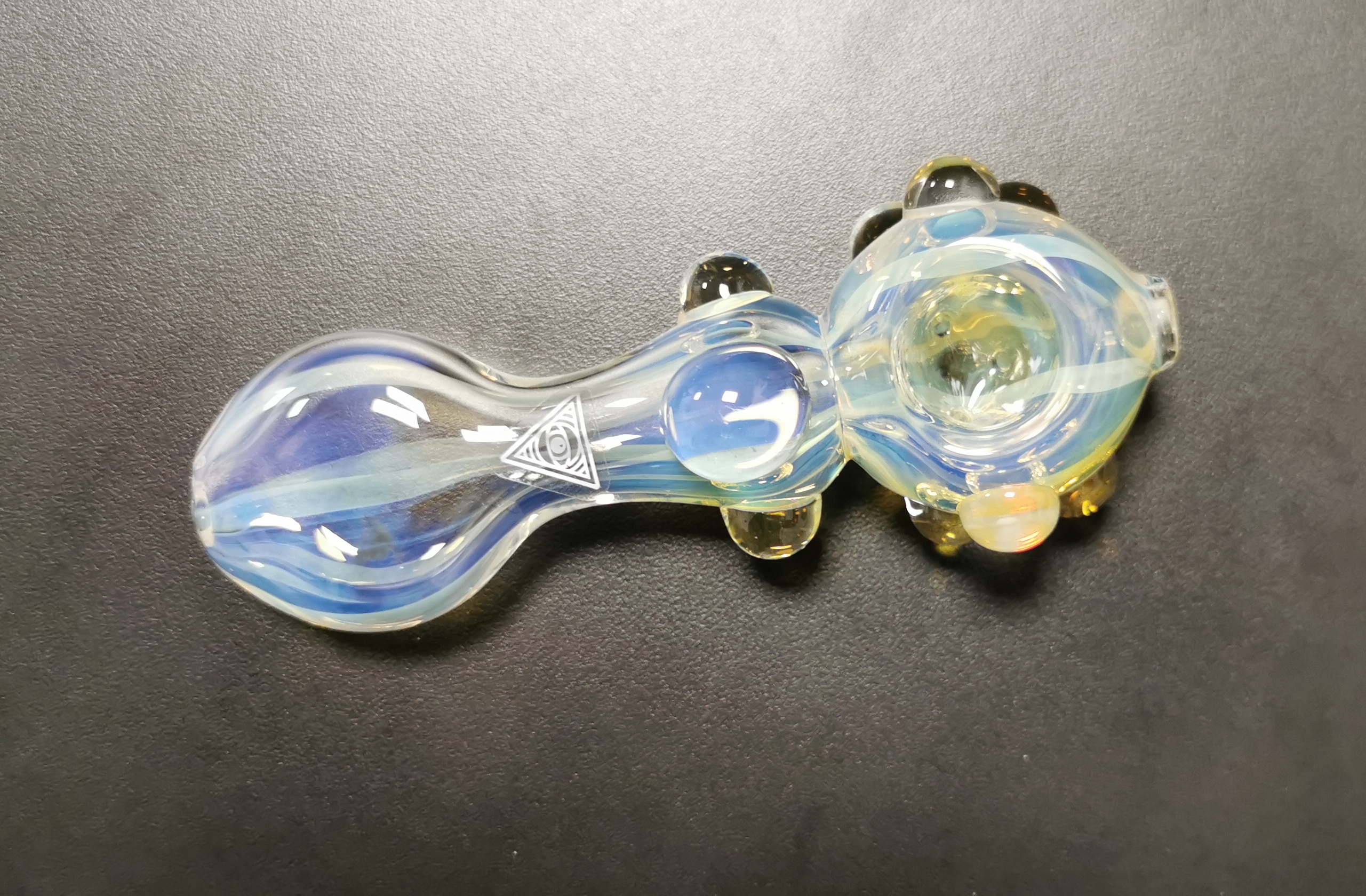 Red Eye Glass - 5" pipe Bumps - Blue