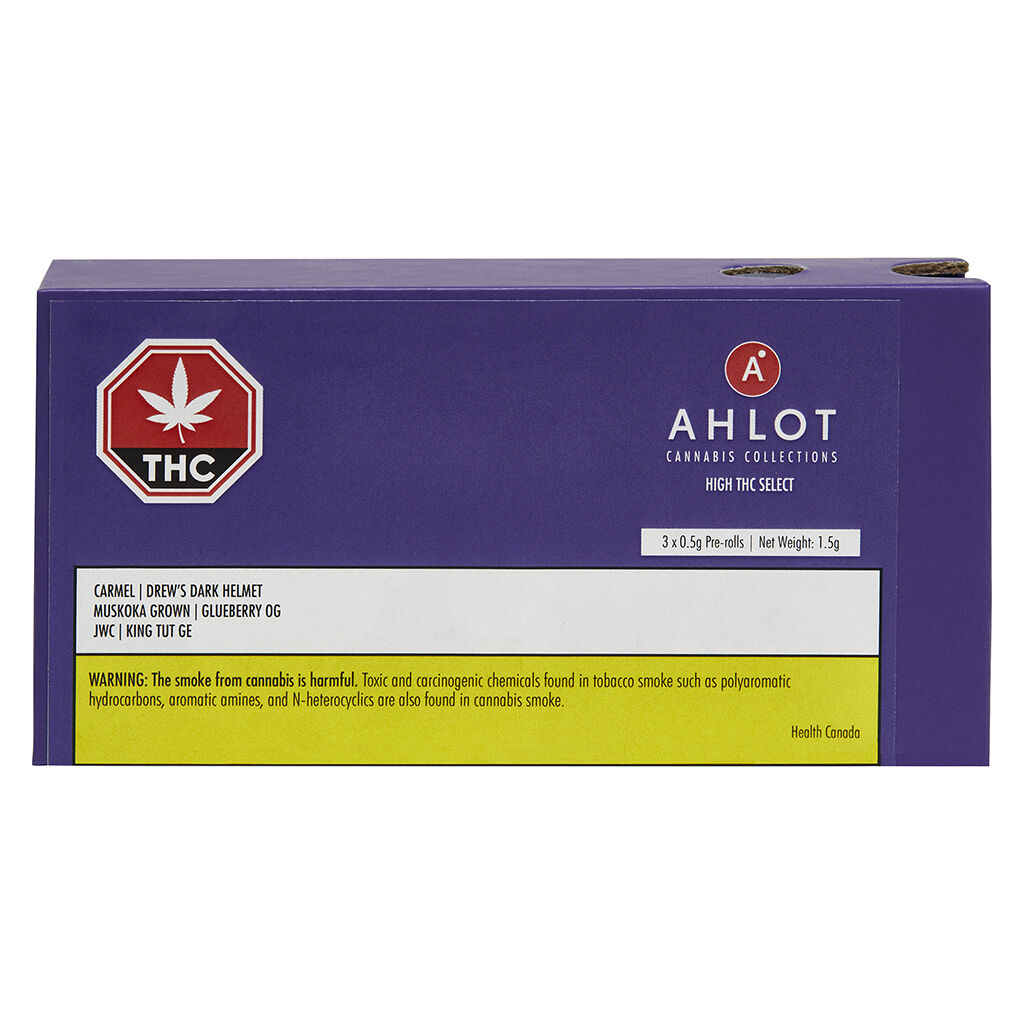 AHLOT - Cannabis Collections: High THC Select Pre-Roll Indica - 3x0.5g