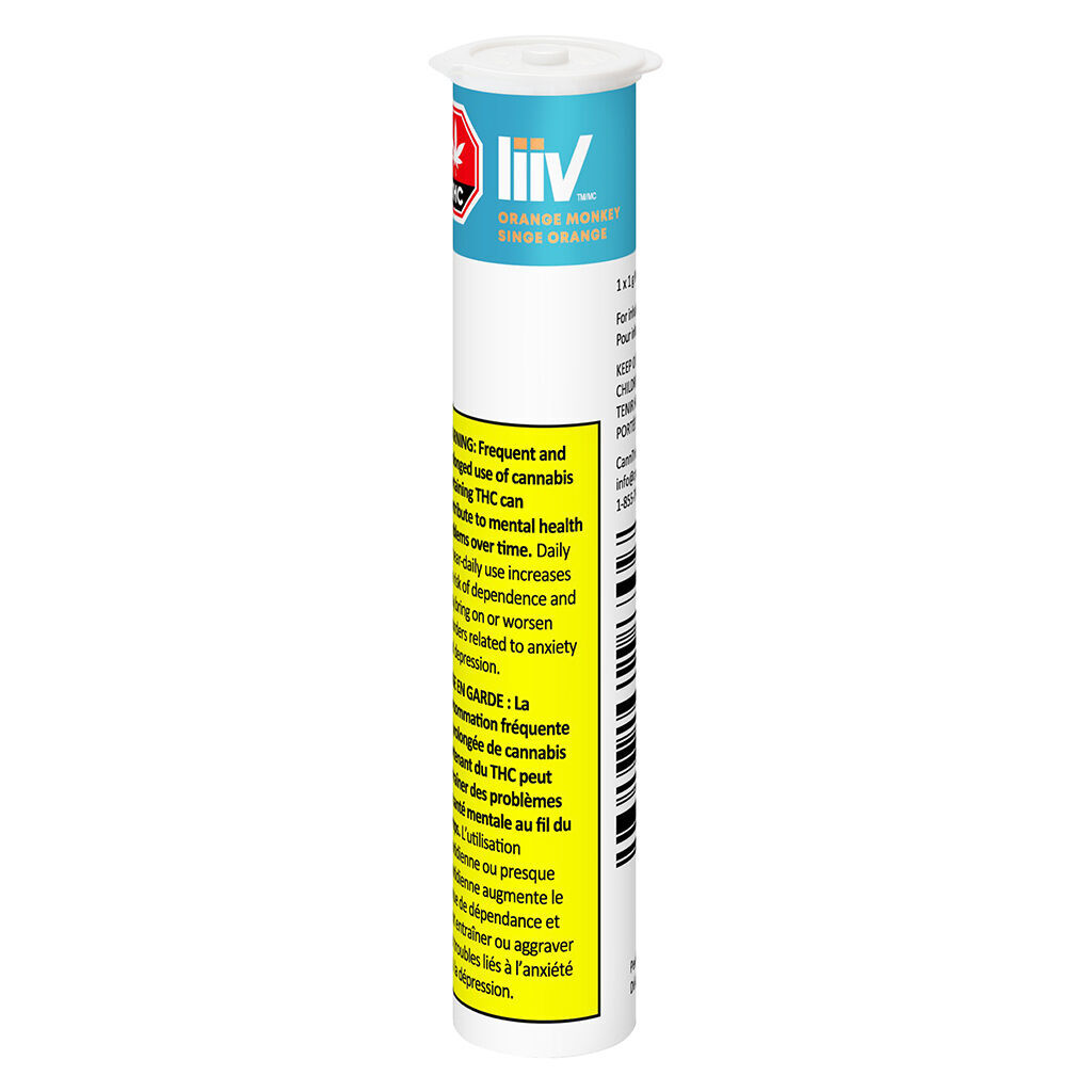 Liiv - Orange Monkey Pre-Roll - Indica - 1x1g