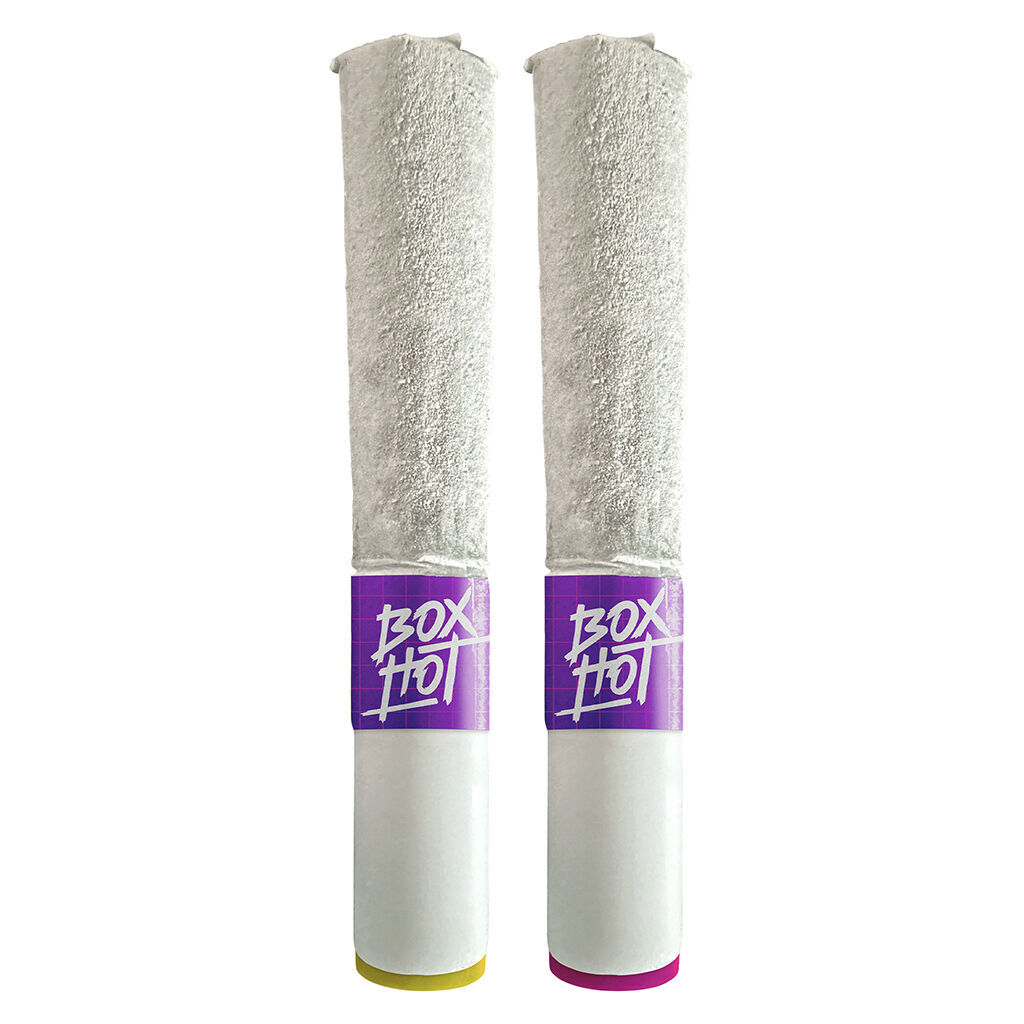 BOXHOT - Alien OG + Peach OG THCa Coated Infused Pre-Roll - Hybrid - 2x1g