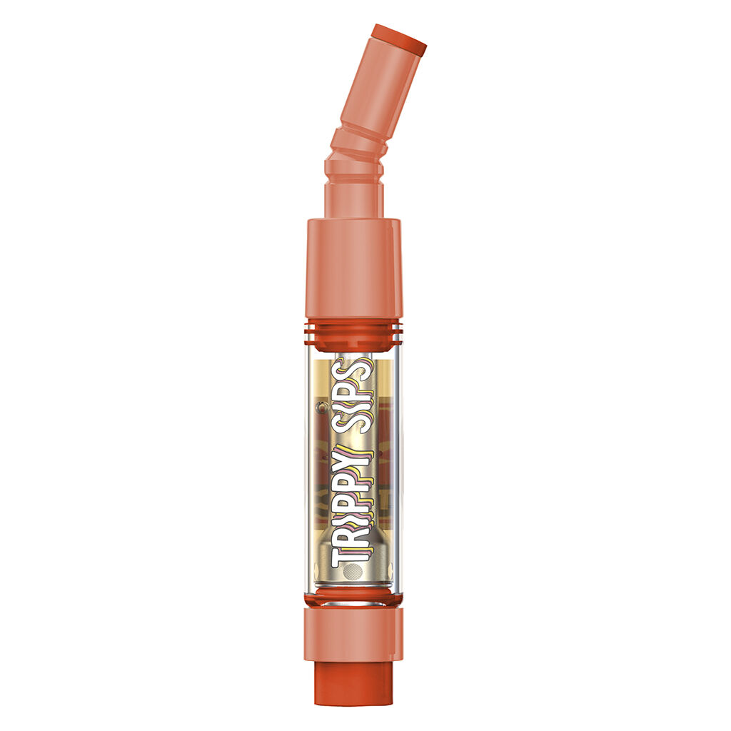 Trippy Sips - Peach Passion Liquid Diamonds 97+ Vape 510 Cartridge - Sativa - 0.95g