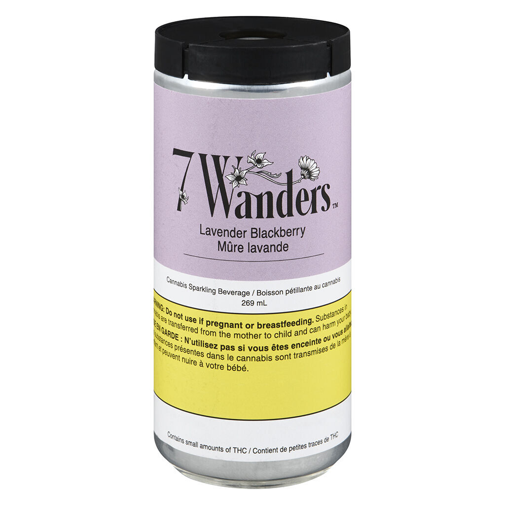 7 Wanders - Lavender Blackberry CBD Cannabis Sparkling Beverage - Blend - 269ml