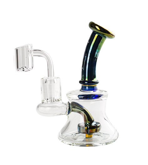 Cheech Glass - 5" Fumed Banger Hanger Rig w/UFO Perc