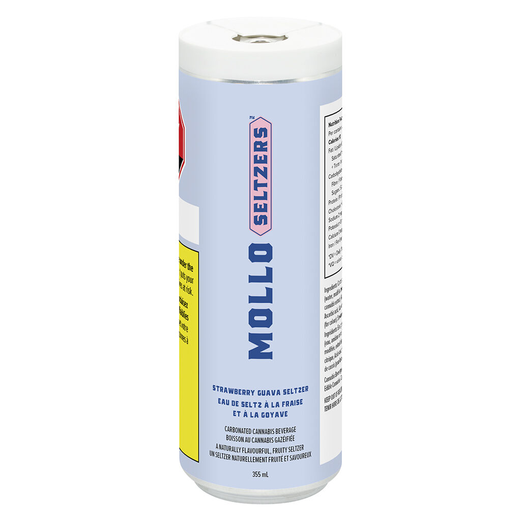 Mollo - Strawberry Guava Seltzer - Hybrid - 355ml