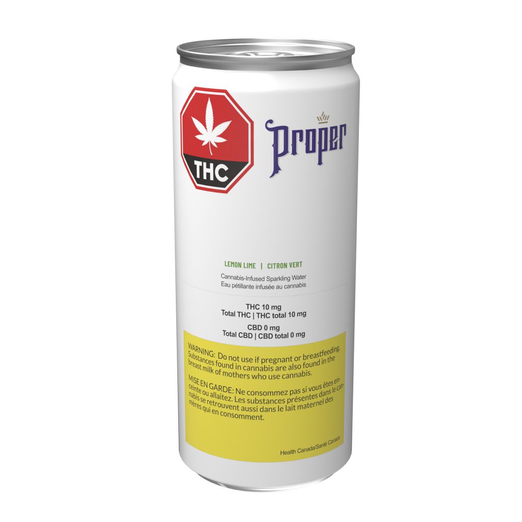 Proper - Lemon Lime Cannabis Infused Sparkling Water Blend - 1x355ml