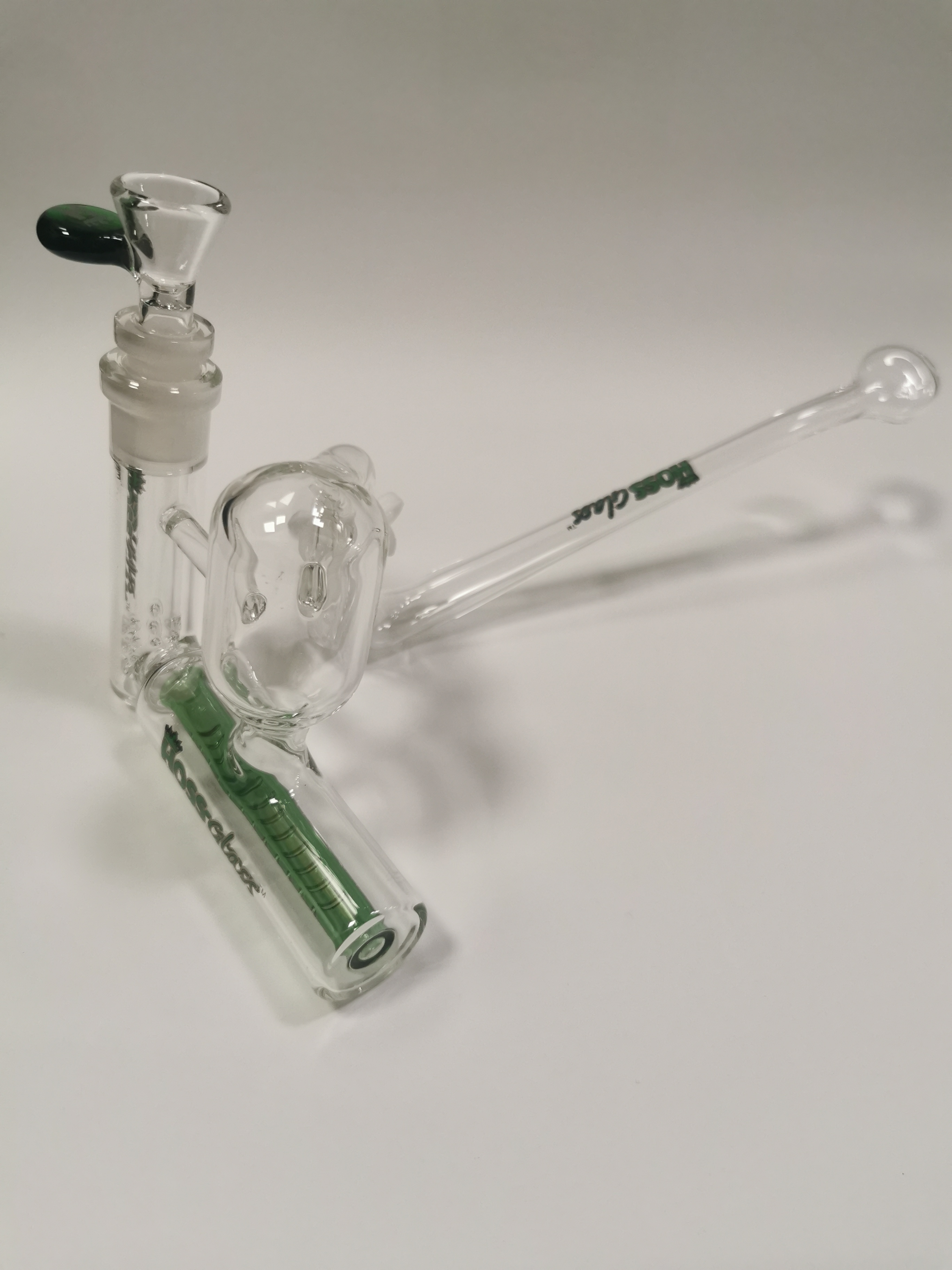 Hoss Glass - Steam Roller Pipe HO27-14/HO27-19 - Hoss Glass - Steam Roller Pipe - H027-14 Green