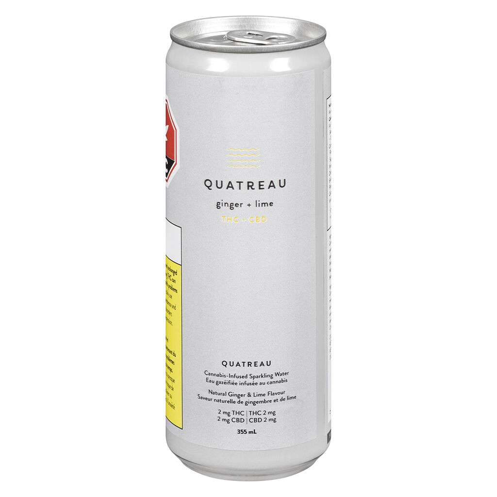 Quatreau - Lime & Ginger Sparkling Water Blend - 1x355ml