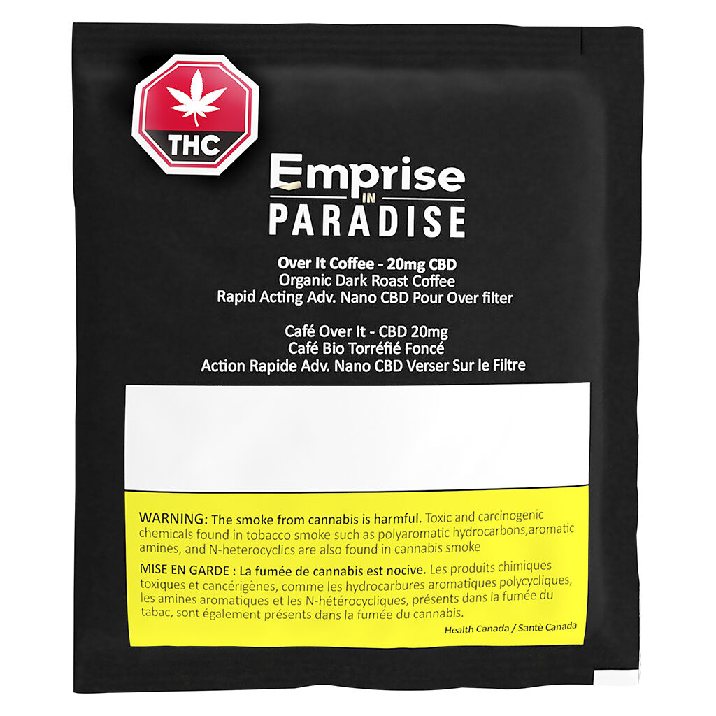 Emprise in Paradise - Over It Coffee - CBD 20mg - Blend - 1 Pack