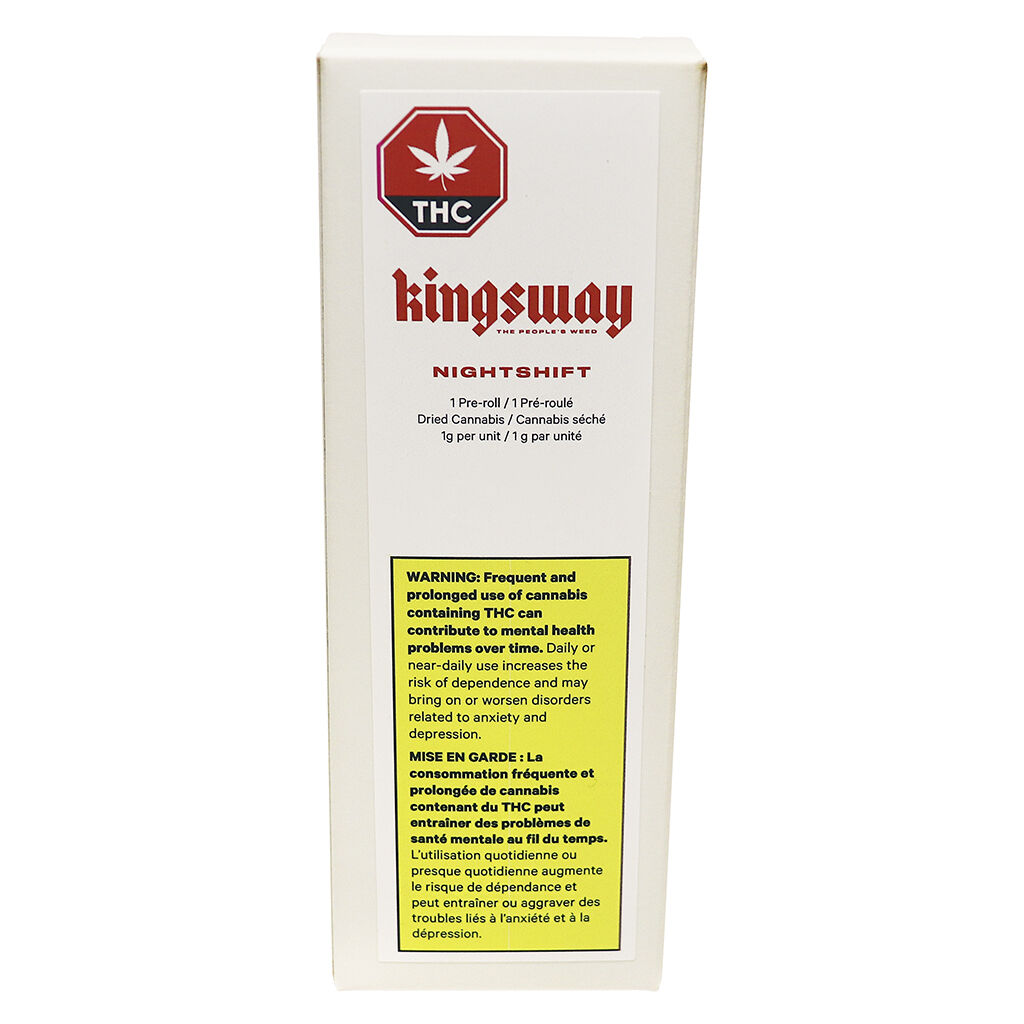 Kingsway - Nightshift Pre-Roll Indica - 5x0.5g