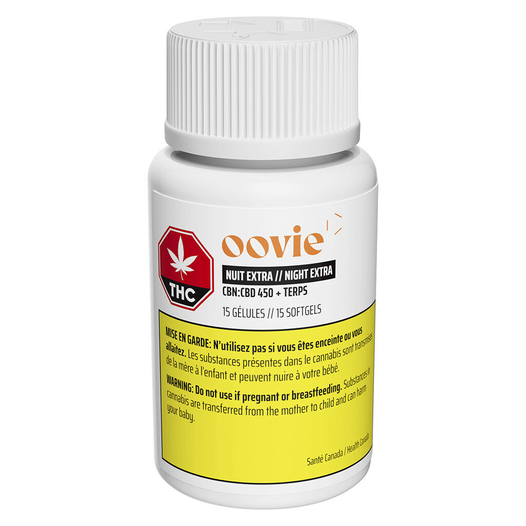Oovie - Night Extra  CBN CBD 450 + Terps - Oovie - Night Extra CBN CBD 450 + Terps - Hybrid - 15 caps