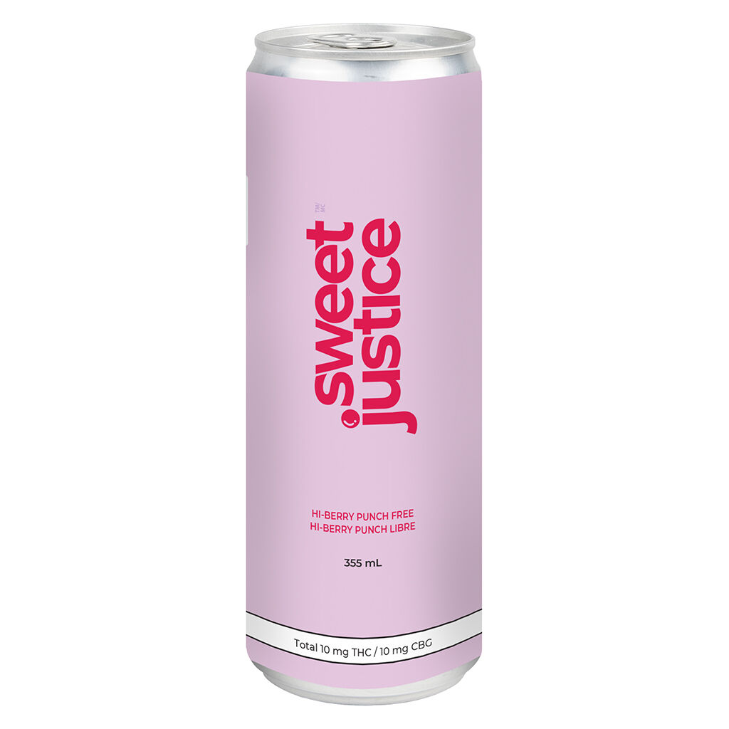 Sweet Justice - Hi-Berry Punch FREE 10THC + 10CBG - Hybrid - 355ml