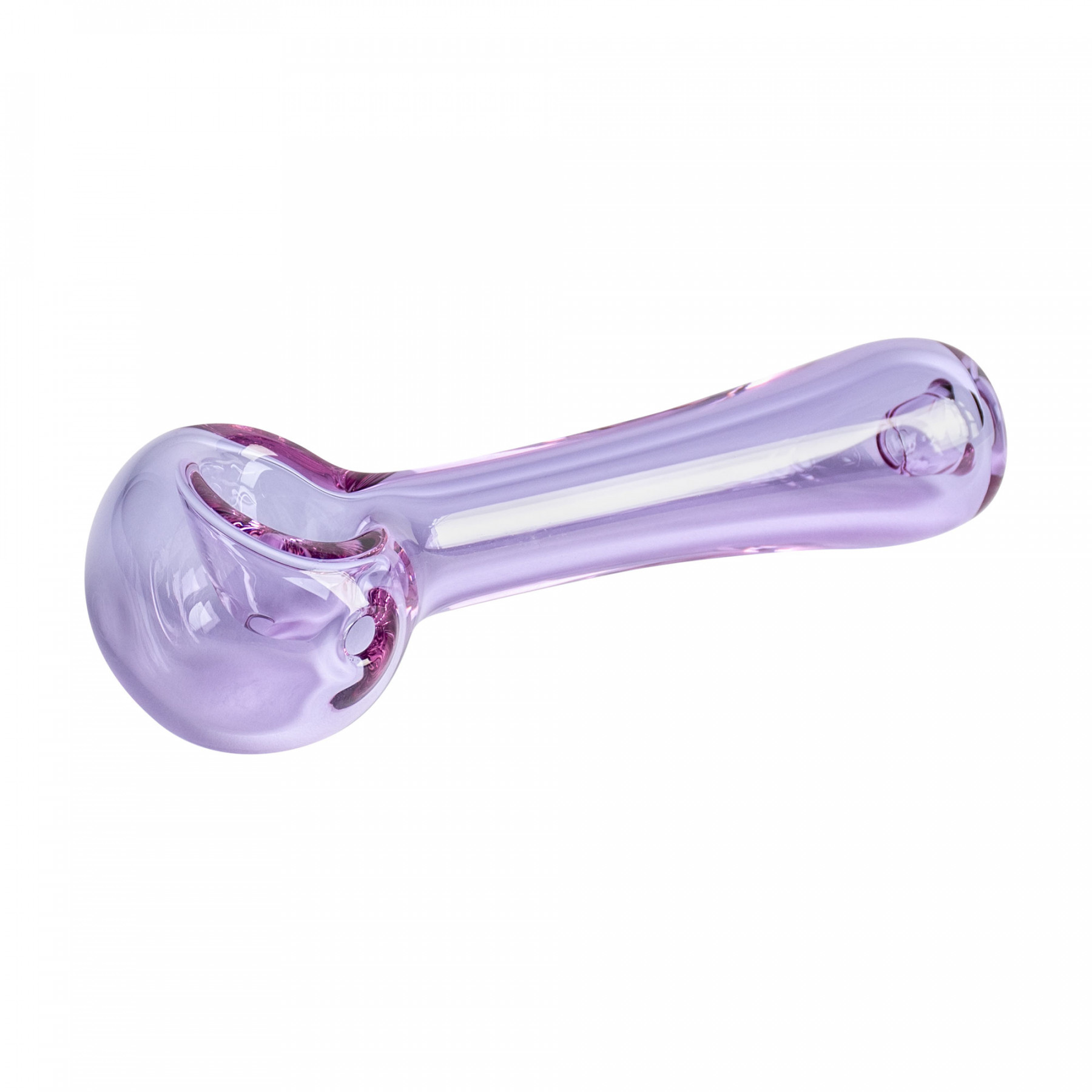 Red Eye Glass - 4.5" Purple Solid Colour Spoon Hand Pipe