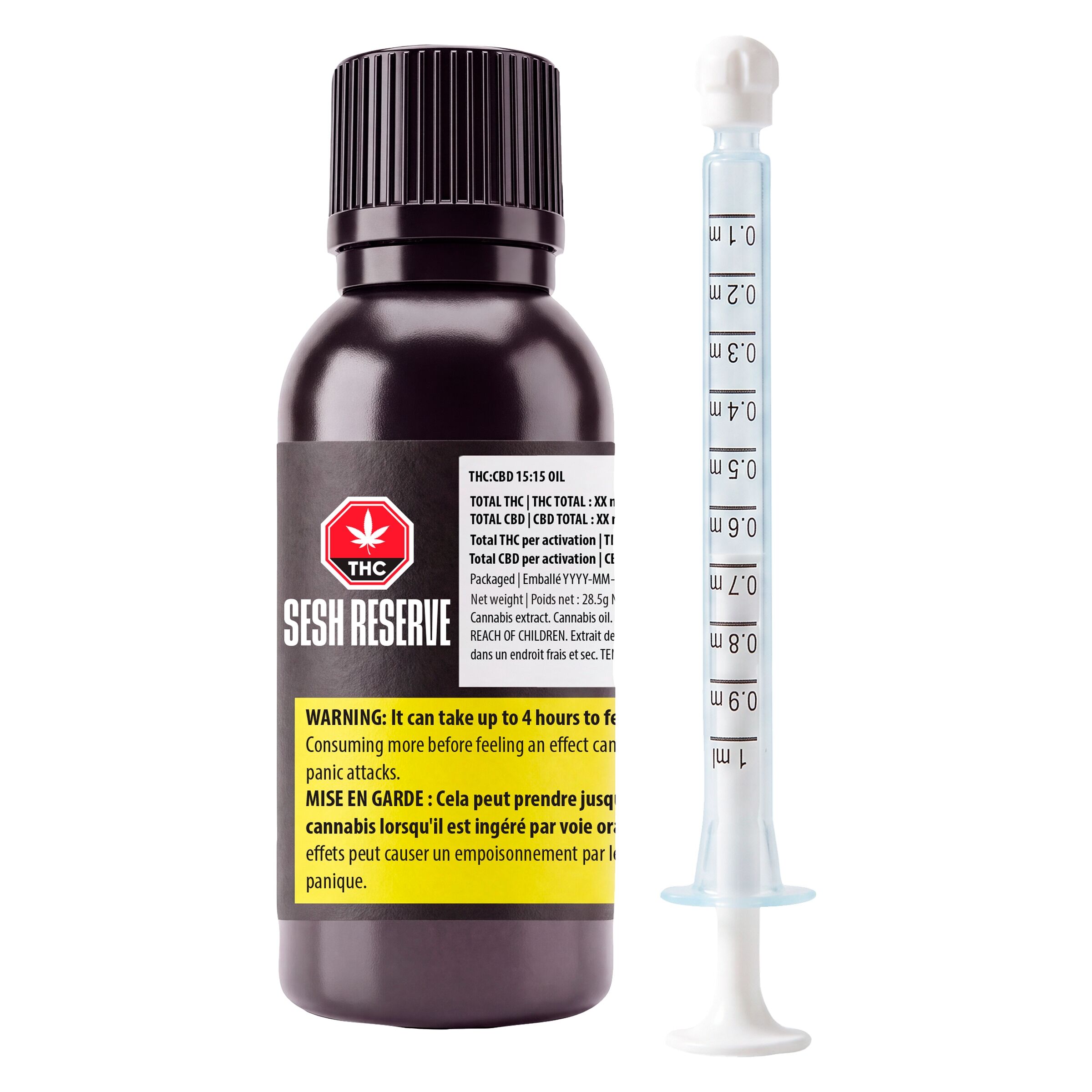 SESH Reserve - THC:CBD 15:15 Oil - Hybrid - 30ml