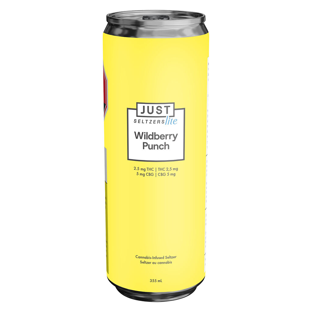 JUST Seltzers Lite - Wildberry Punch 2.5 THC + 5 CBG Seltzer - Hybrid - 355ml