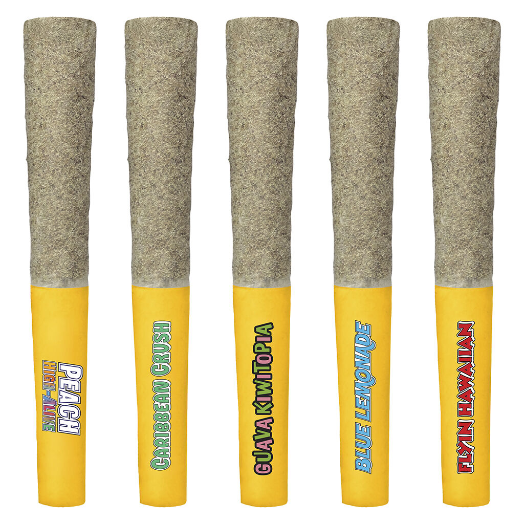 Trippy Sips - Fruit Punch 5 - Liquid Diamond Double Infused Pre-Roll - Hybrid - 5x0.5g