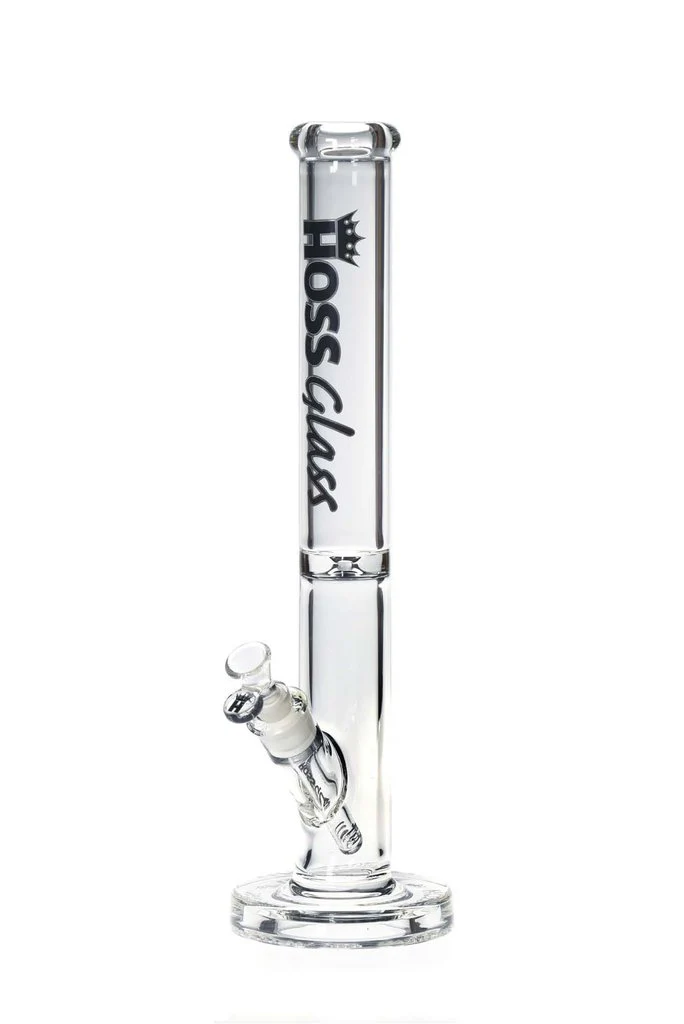 HOSS Glass - 18" Straight Tube Bong w/ Debossed Base H159