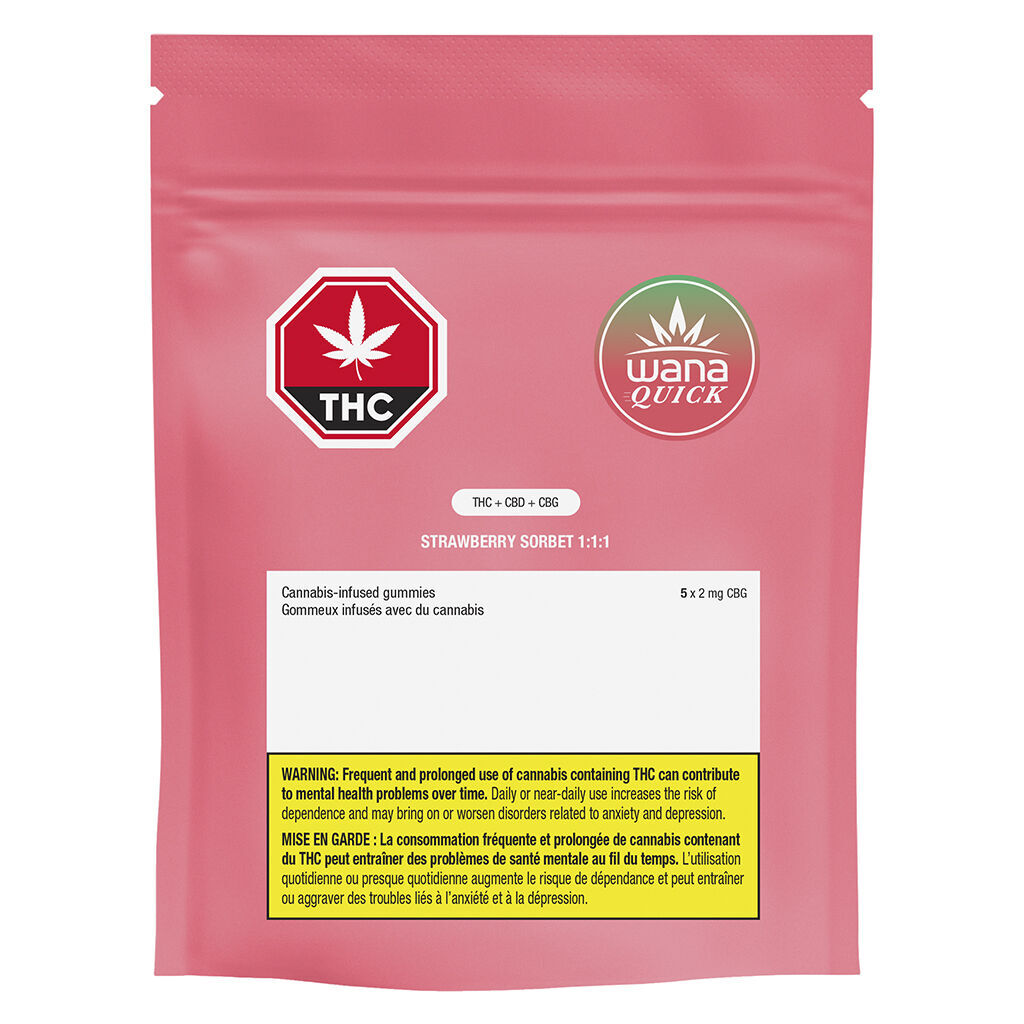 Wana - Quick Strawberry Sorbet - Hybrid - 5 Pack