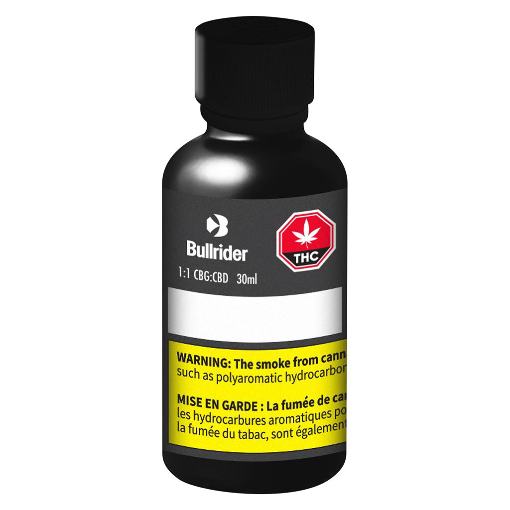 Bullrider - 1:1 CBG:CBD Tincture - Blend - 30ml