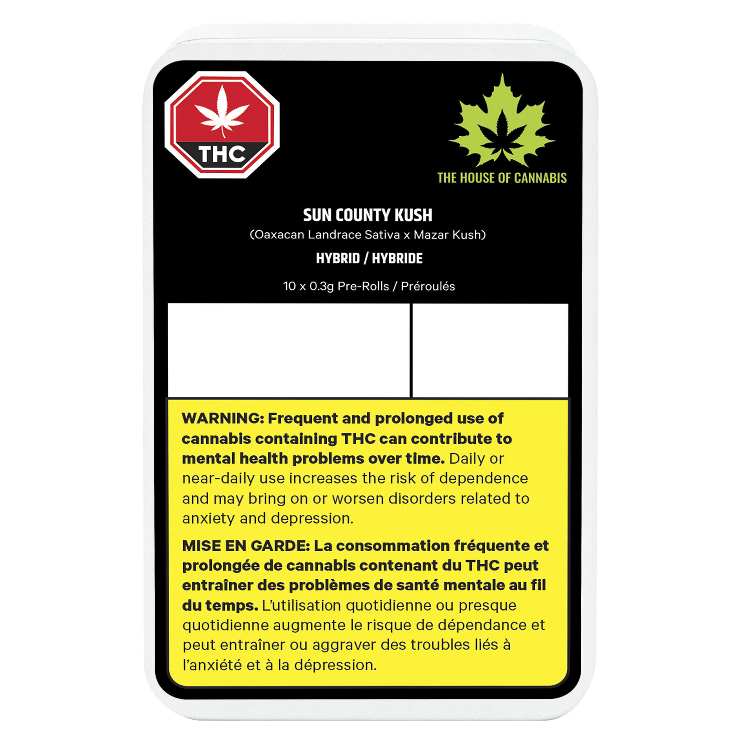 The House Of Cannabis - The House of Cannabis Sun County Kush Pre-Roll - Hybrid - 10x0.3g