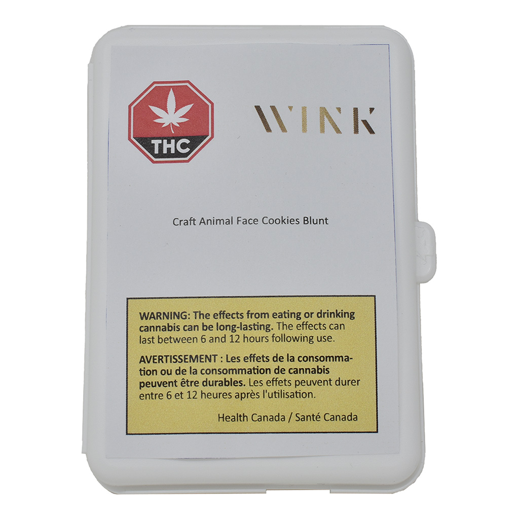 WINK - Craft Animal Face Cookies Blunt - Indica - 5x1g