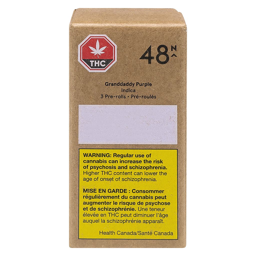 48North - Granddaddy Purple Pre-Roll - 3x0.35g
