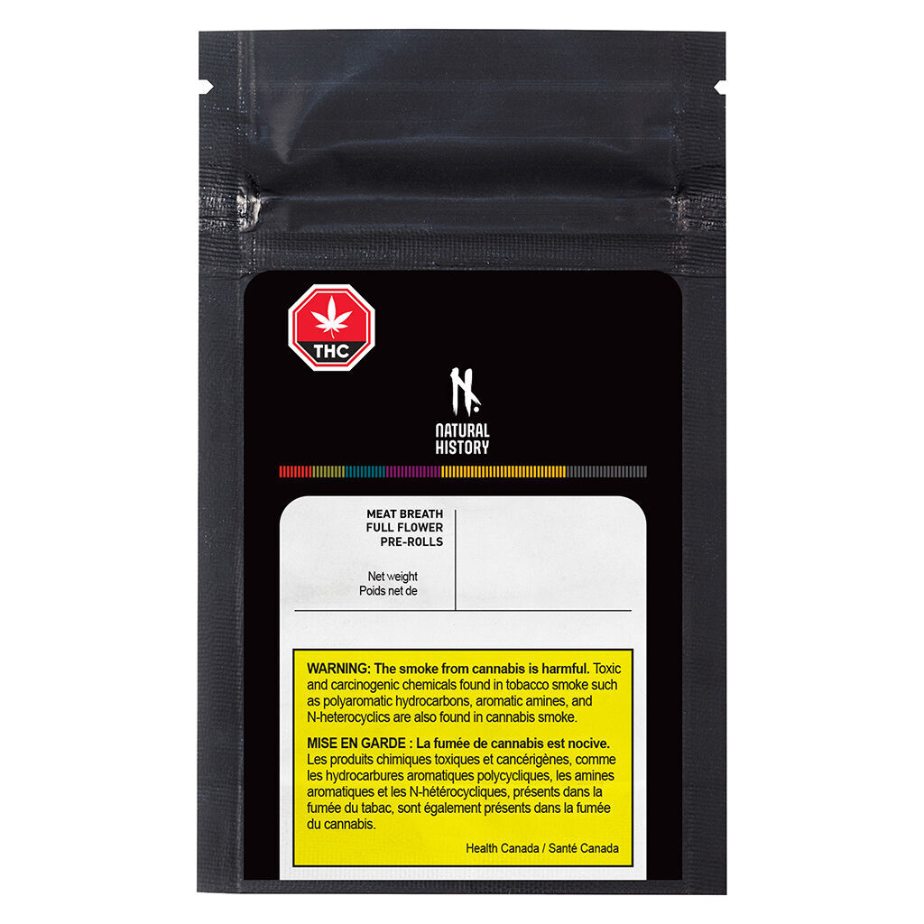 Natural History - Meat Breath Pre-Rolls - Indica - 3x0.5g