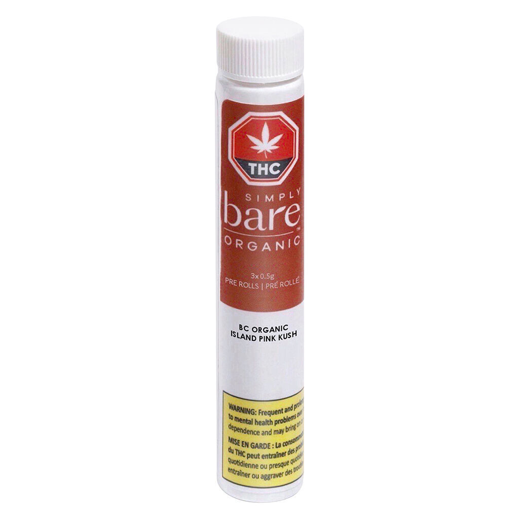 Simply Bare - BC Organic Island Pink Kush Pre-Roll - Indica - 3x0.5g