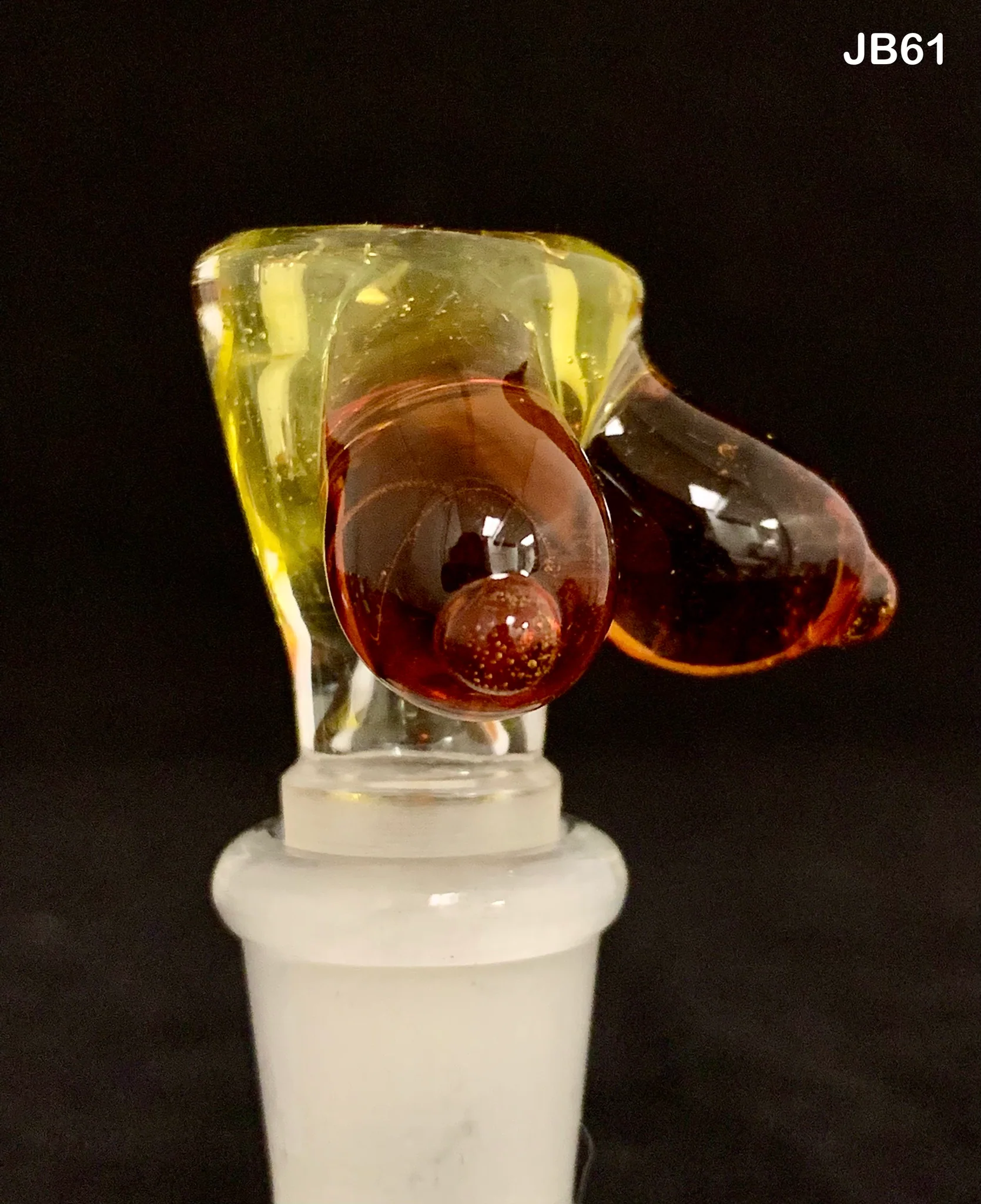 Benwa Glass - 14mm Boobies Bowl (1 Hole) JB58