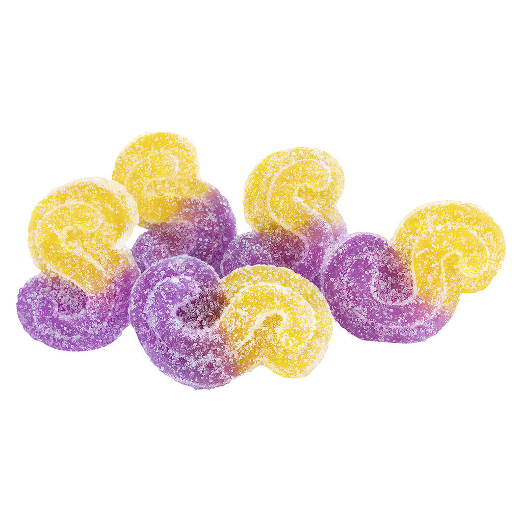 SOURZ by Spinach - 5pk Peach Passionfruit 1:1:1 CBN CBD THC Gummies - Indica