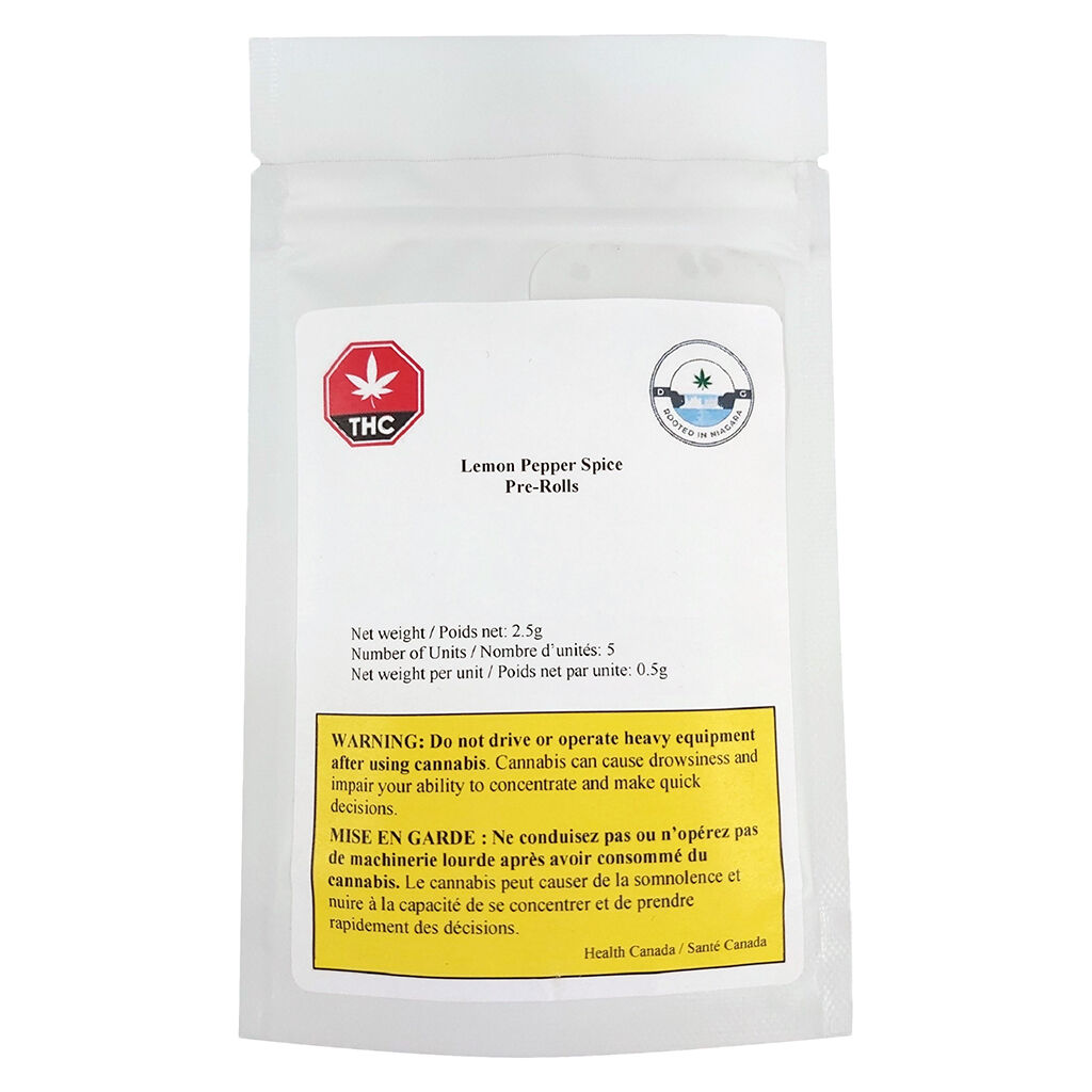 Dykstra Greenhouses - Lemon Pepper Spice Pre-Roll Indica - 5x0.5g