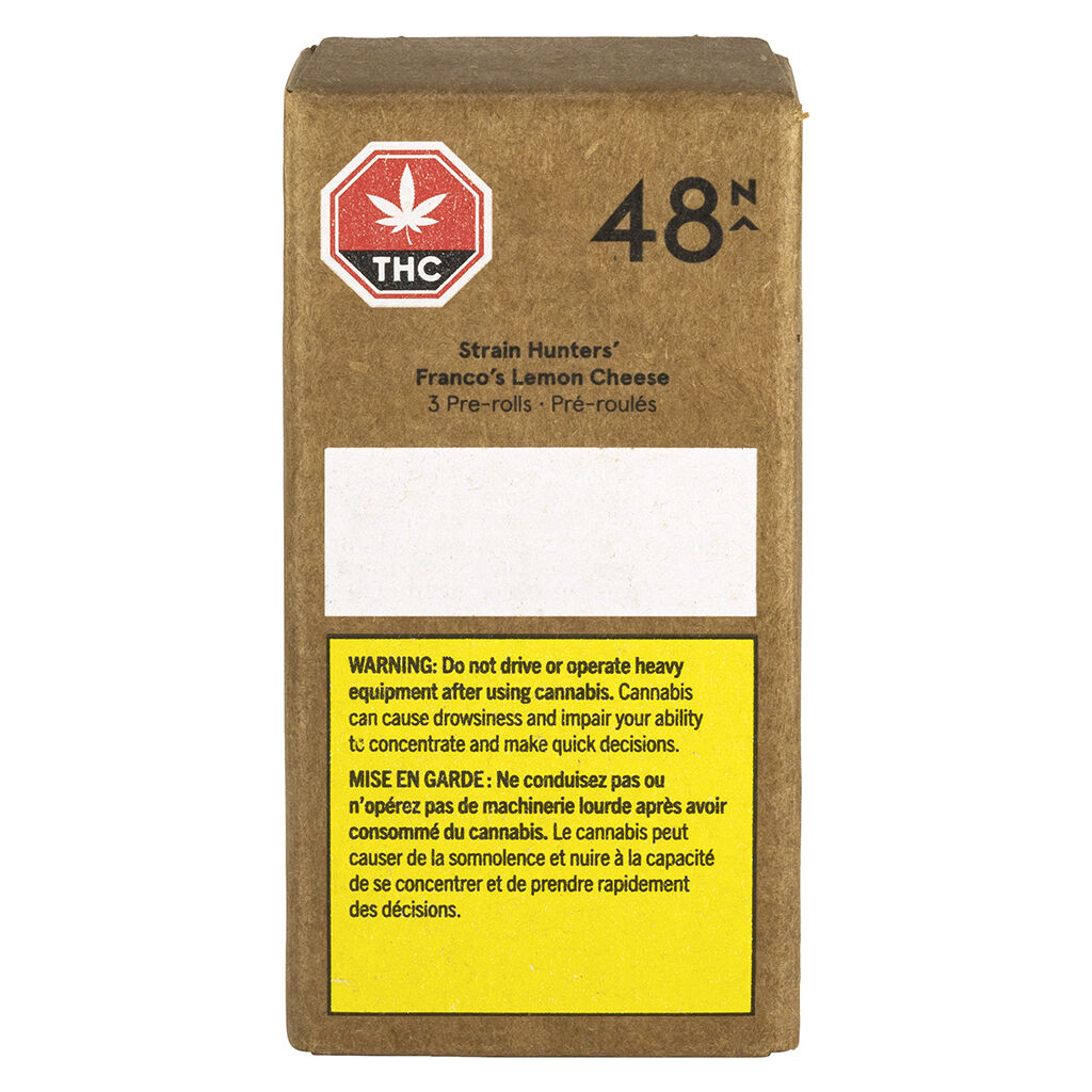 48North - Strain Hunters' Franco's Lemon Cheese Pre-Roll Sativa - 3x0.5g