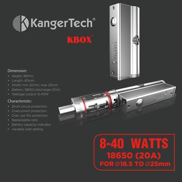 Kangertech - Kbox 40 Watt Mod - Kangertech - Kbox 40 Watt  Mod - Silver